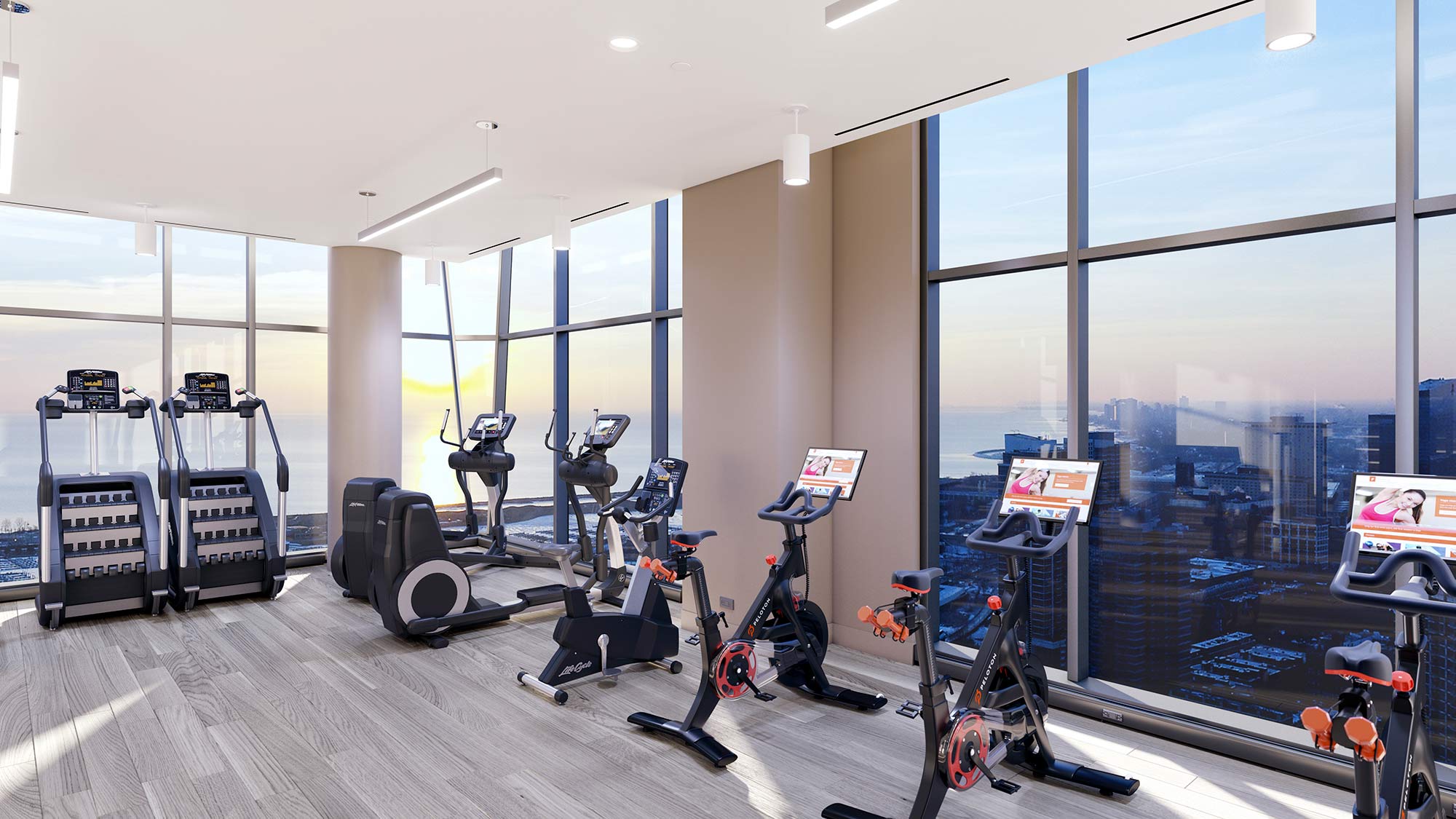 Fitness room at the Paragon